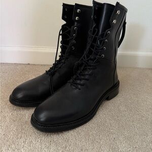 All Saints Black Leather Women's Boots